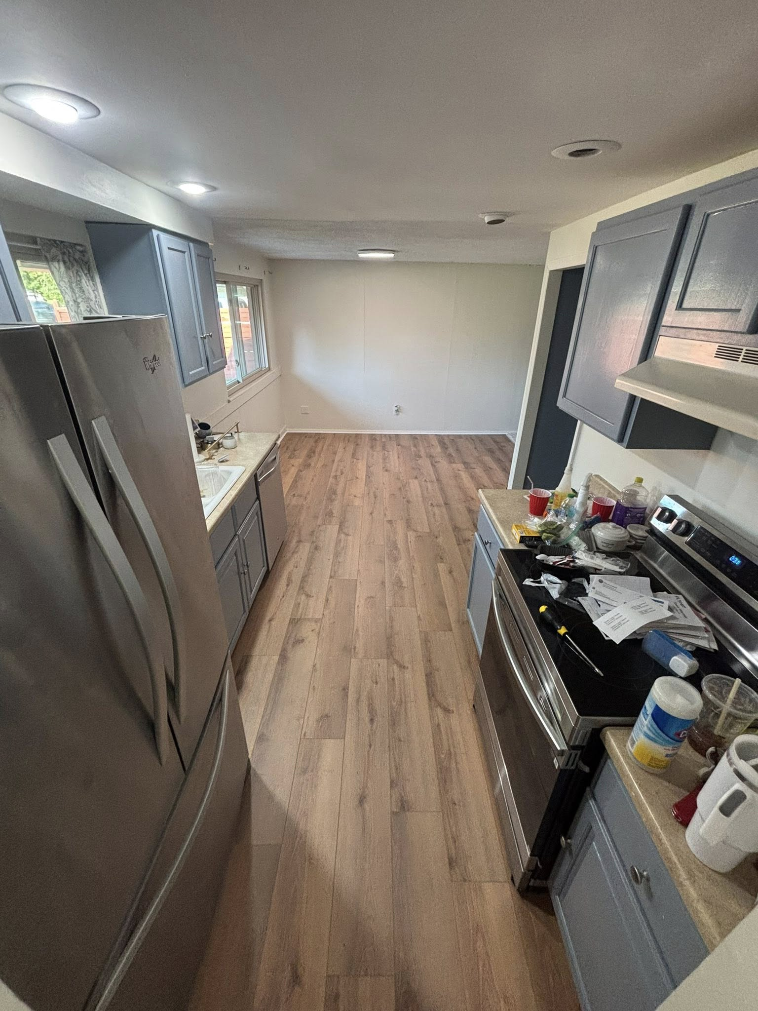 Open Kitchen – LVP Flooring Installation